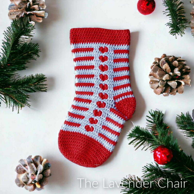 Love Me Tender Stocking - Free Crochet Patterns -The Lavender Chair