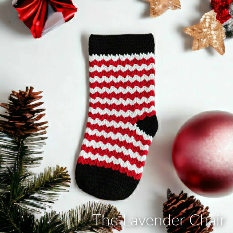 Peppermint Stocking - Free Crochet Pattern - The Lavender Chair