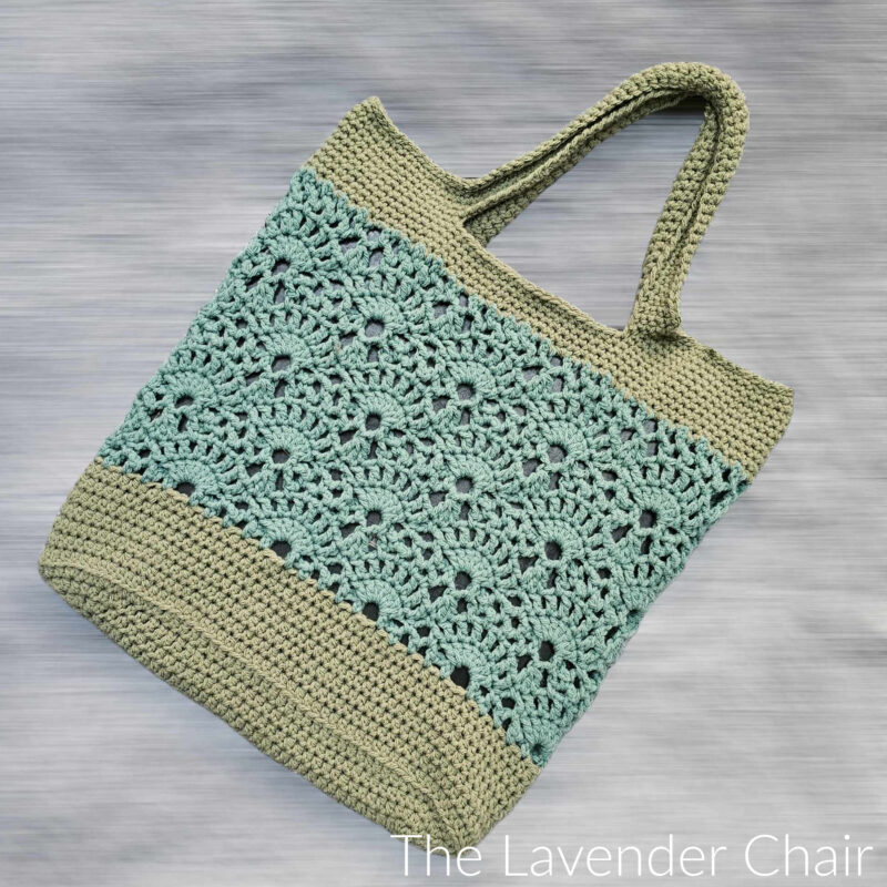 Lacy Shells Market Tote - Free Crochet Pattern - The Lavender Chair
