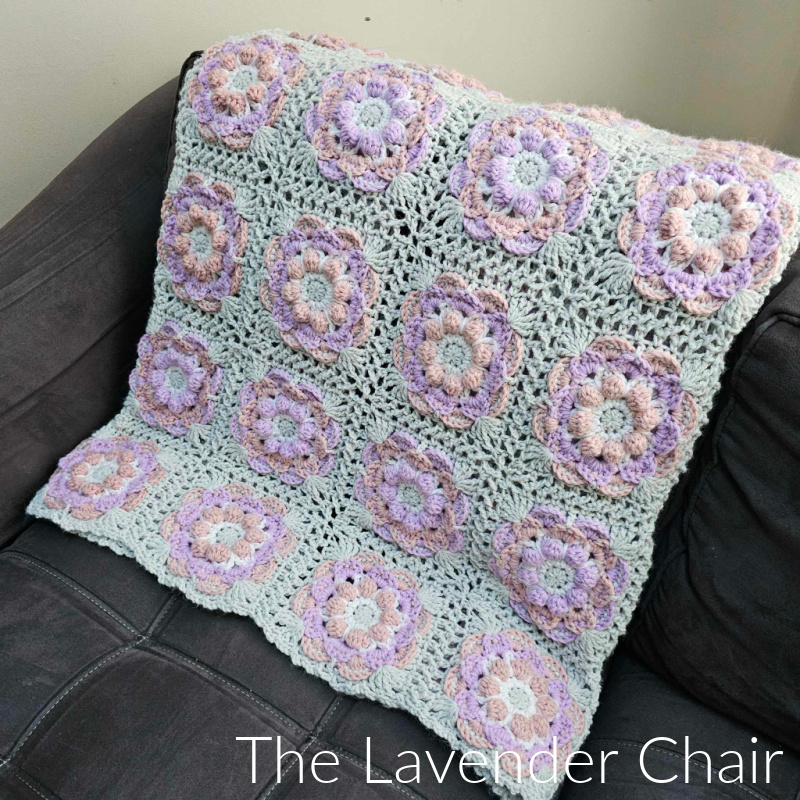 Lotus Blanket - Free Crochet Pattern - The Lavender Chair